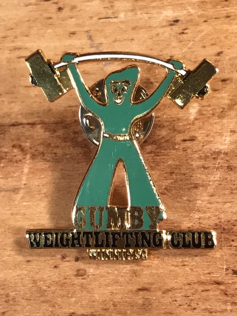 Vintage Gumby “Weightlifting Club” Pins (1)