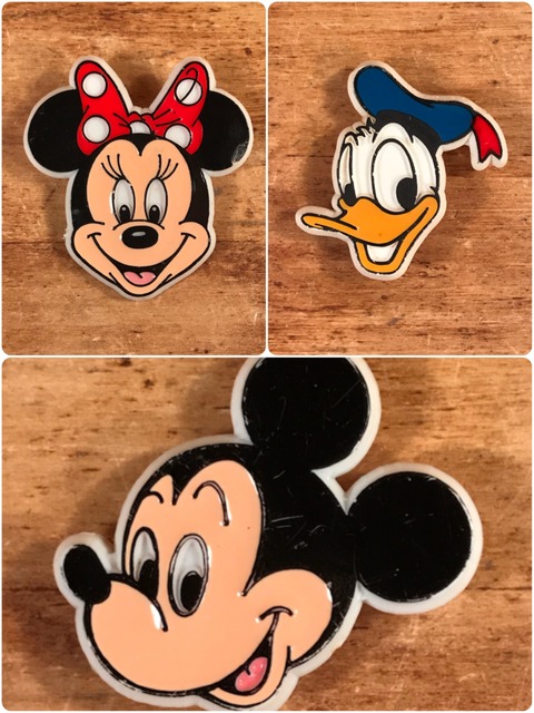 Vintage Monogram Disney Plastic Pinback