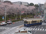 レトロっぽい電車が早稲田方面からやって来た