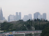 赤坂見付より見た新宿(右側に建設中のモード学園)、Feb.3rd,2008
