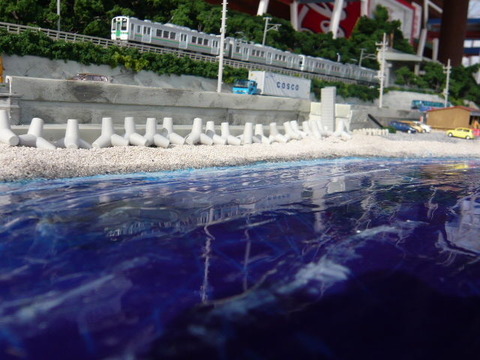海の家 海岸ジオラマ