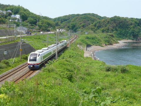 2018年5月撮影、E653系「しらゆき」その2