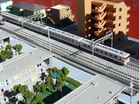 複線ボード(18')と東武350系その5
