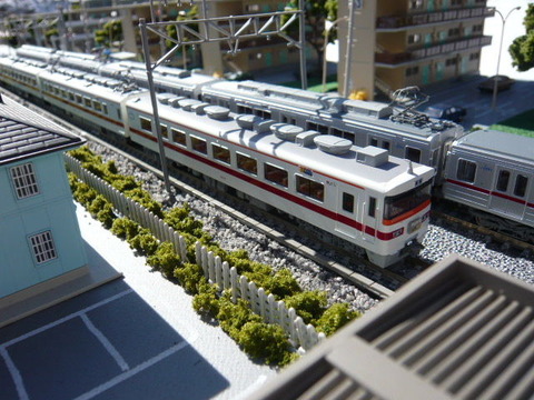 複線ボード(18')と東武350系その2