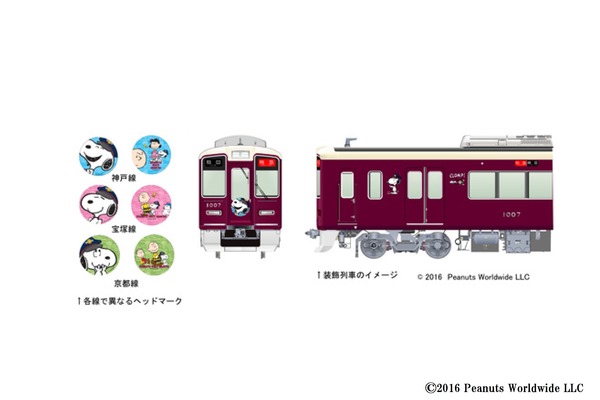 阪急電鉄、PEANUTSとのコラボ企画　装飾列車「スヌーピー＆フレンズ号」が10月1日から運行決定！