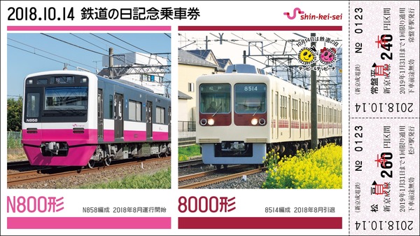 新京成電鉄、鉄道の日記念乗車券を発売