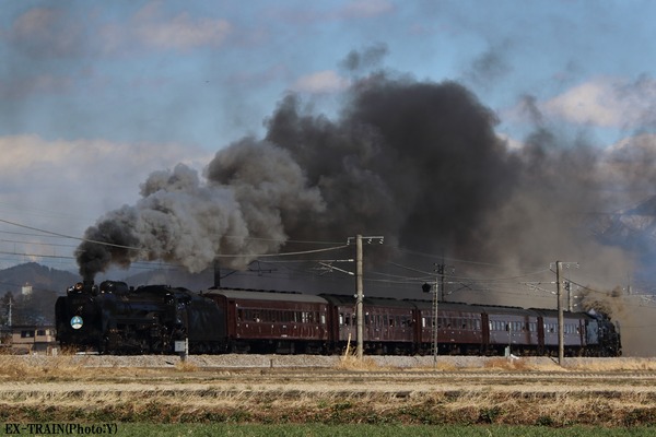 JR東日本、2月25日に前後蒸気機関車を連結したプッシュプル運転でSL列車を運転！