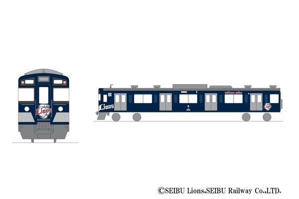 西武鉄道、埼玉西武ライオンズロゴとレジェンド・ブルーにデザインされた二代目「L-train」運行！