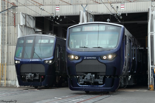 【フォトレポート】相模鉄道、新型車両12000系を報道陣に公開　試乗会も実施