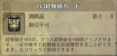 経験値カード