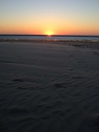 モザンビークの方角に沈む夕日
