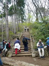 高尾山0420山頂前の階段