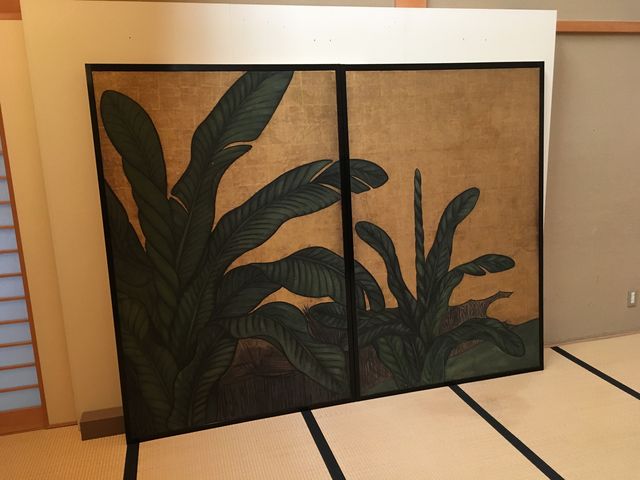 写真9 芭蕉図の襖3