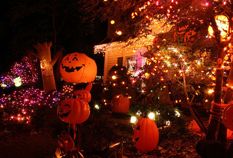 防水LEDソーラーランタン(ハロウィンタイプ)