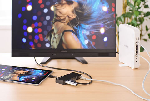 端子の少ないタブレット端末に重宝
