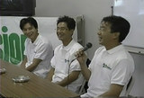 第一回ホットバージョン走行会 あいさつでギャグを決めた大井さん。