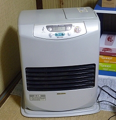 ファンヒーター使用