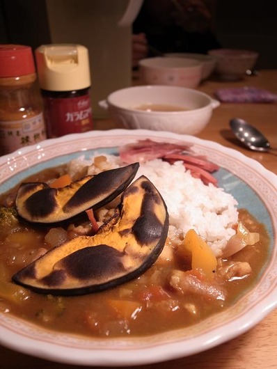 あとのせ焼きカボチャカレーb