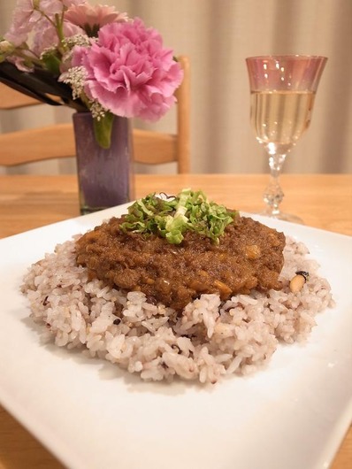 バナナ入りドライカレーb