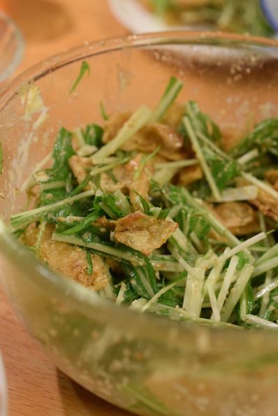 水菜揚げサラダ違う味付け