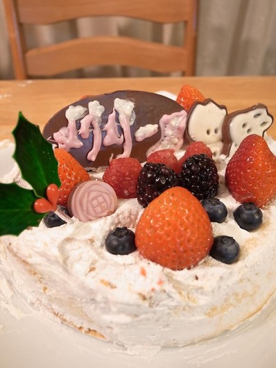 クリスマスマオケーキb