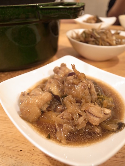 鶏肉の甘酢煮込み