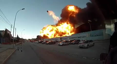 Big Explosion Sends Car Flying Hundreds Of Feet In The Air
