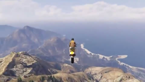 GTA 5 Flying Bike Landing In A Plane