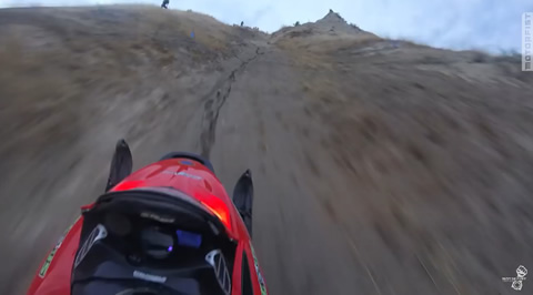 Snowmobile Climbs Big Nasty Pro Hillclimb