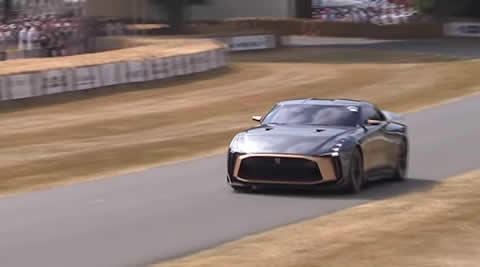 Nissan GT-R50 by Italdesign is driven at Goodwood