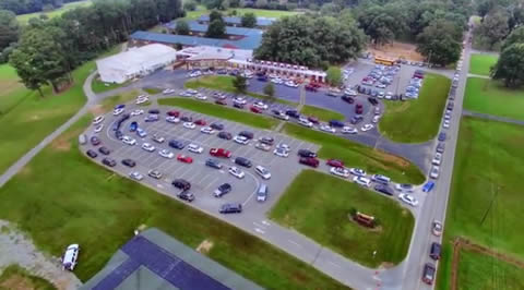 Unionville Elementary Car Rider dropoff attempt with 2 lanes