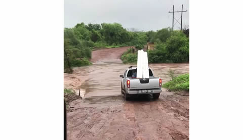 Truck Swept Away