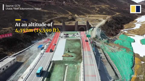Worlds highest highway tunnel opens to traffic in Tibet