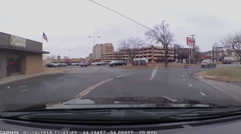 Kid in Car Seat Tumbles into Traffic