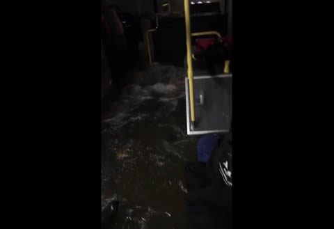 Metro Bus Floods in Houston