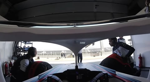 Williams Martini Racing Robert Kubica's first laps with the Halo