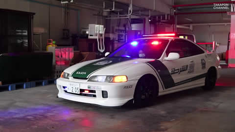 dubai police sport car Honda integra