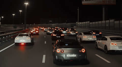 40 Nissan GT-Rs in Moscow. Godzillas meeting
