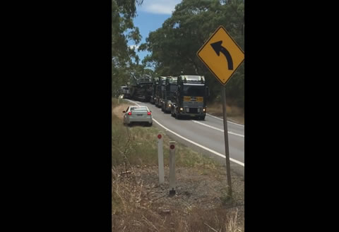 Huge Load Takes Six Trucks to Transport