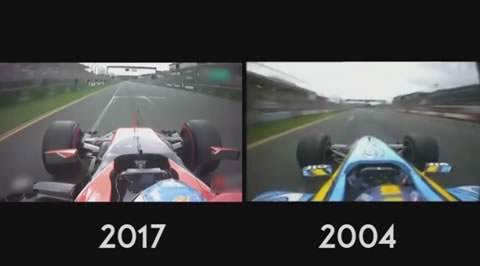 F1 2004 vs 2017 Fernando Alonso at Melbourne