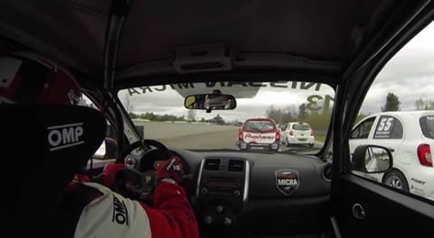 2016 Nissan Micra Cup Calabogie Race Crazy Start Crash