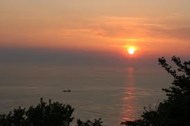 日の岬夕景