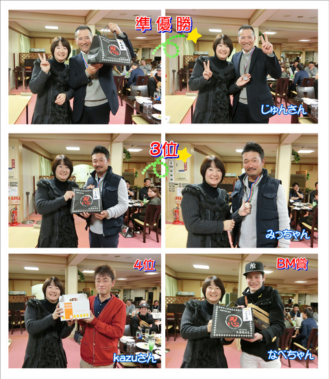 準優勝~4位