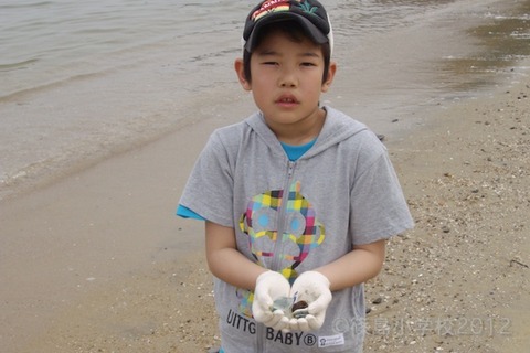 篠島小学校_篠島ウミガメ隊_ゴミ拾い_前浜_2012-05-16 23-46-01