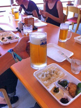 御蔵荘で朝食・ビール