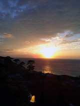御蔵島の夕日