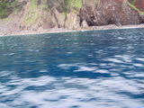 御蔵島のベタ凪の海