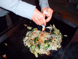 焼うどん作成中!