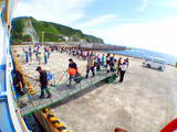 三宅島からの乗船客