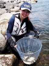 鮎釣り初体験で7匹釣ったKさん